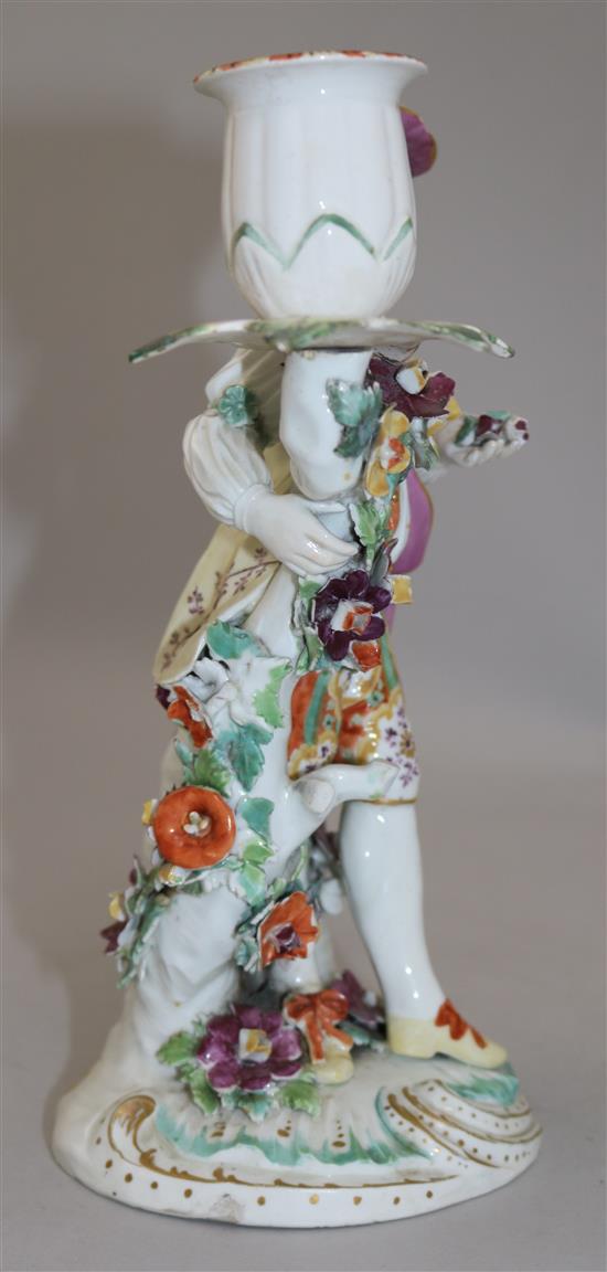 Derby candlestick figure, late 18th century(-)